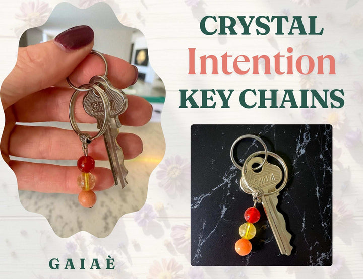 Gaiae Crystal Zodiac Key Ring • Astrology Gifts • Birthstone  ♐️ 