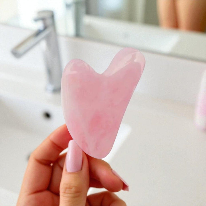 Gaiae Health & Beauty Gua Sha Facial Tool • Face Sculpting • Rose Quartz • Black Obsidian