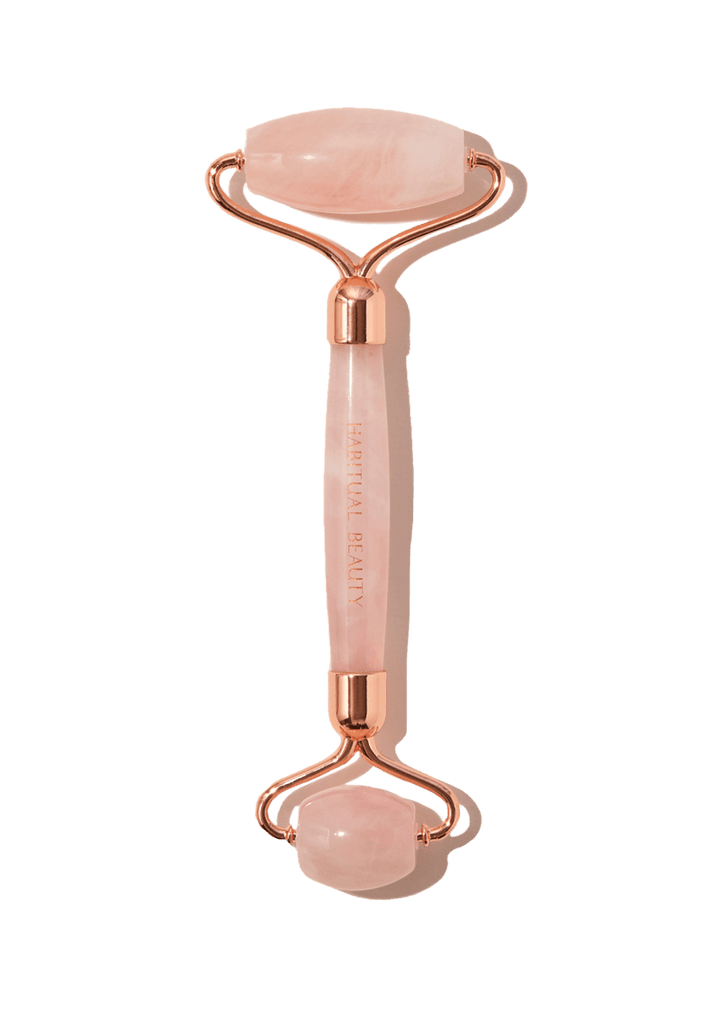 Gaiae Rose Quartz Facial Roller • Crystal • Depuffing • Natural Skin Care • Rose Quartz 