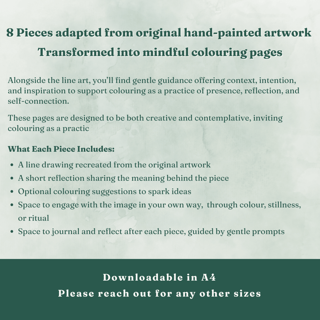 Gaiae Embodied Colouring •Feminine Body Colouring • Journal • Ritual • Mindful • Soft Lines, Sacred Curves • Printed + Posted