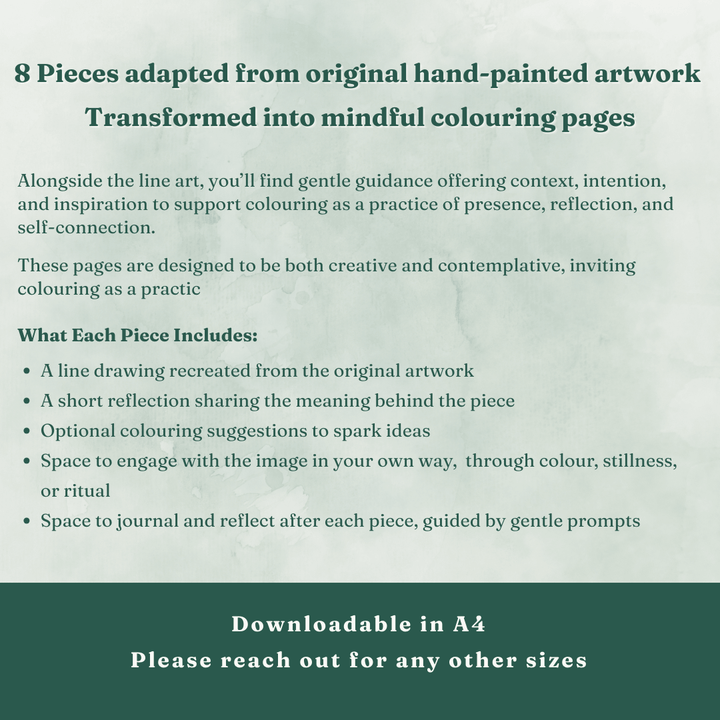 Gaiae Embodied Colouring •Feminine Body Colouring • Journal • Ritual • Mindful • Soft Lines, Sacred Curves • Printed + Posted