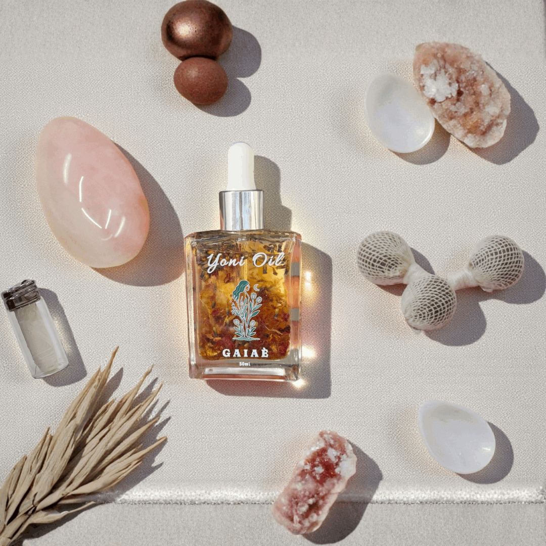 Gaiae Yoni Ritual Kit • Yoni Care Bundle • Self-Love Gift Set • Rose Quartz Egg Set