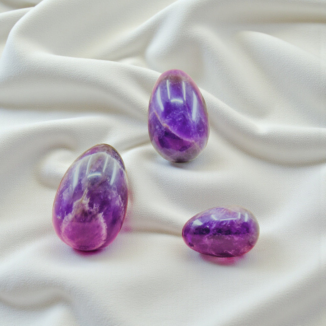 Gaiae Amethyst Yoni Egg • Spiritual Intuition • Third Eye Chakra 