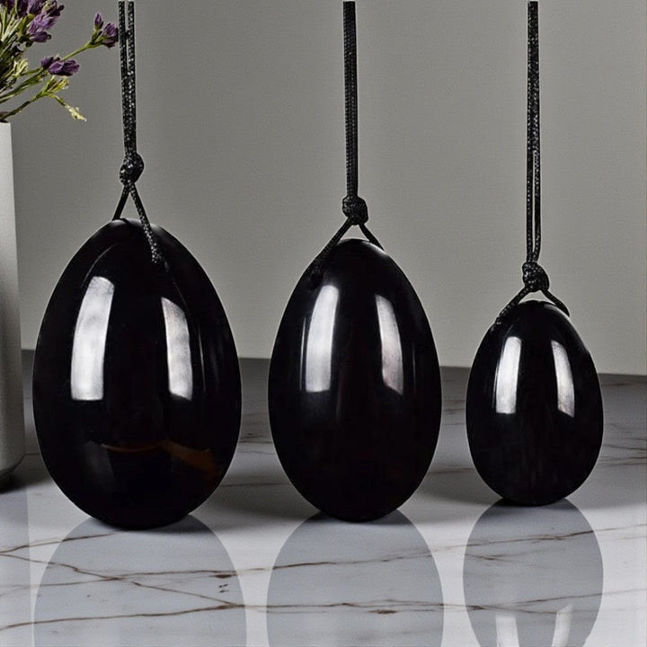 Gaiae Yoni Eggs Black Obsidian Yoni Eggs