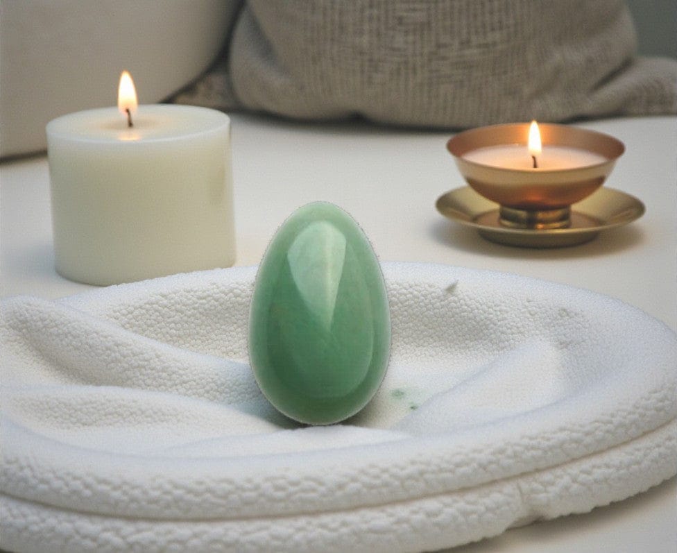 Gaiae Green Aventurine Yoni Egg • Manifesting Stone • Heart Chakra Healing • Emotional balance 