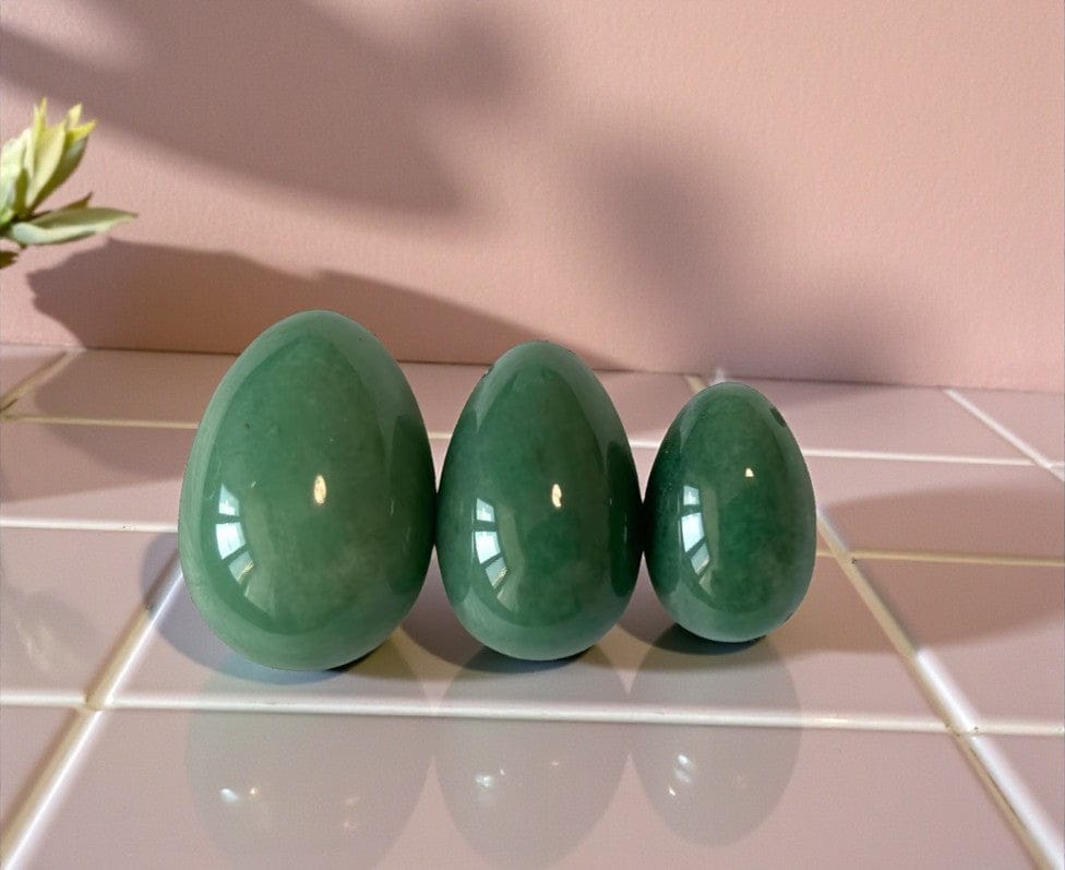 Gaiae Green Aventurine Yoni Egg • Manifesting Stone • Heart Chakra Healing • Emotional balance 