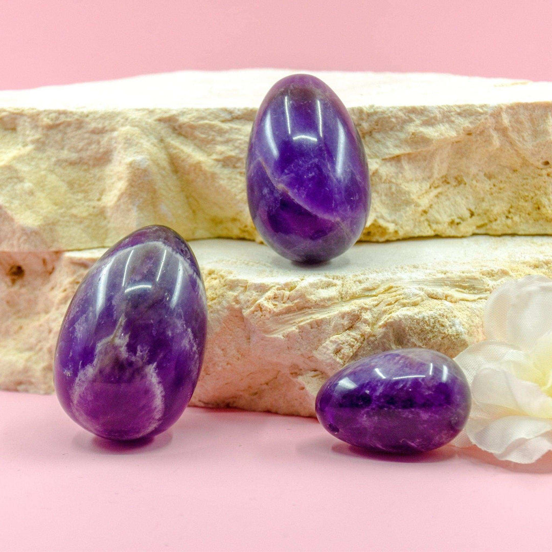 Gaiae Amethyst Yoni Egg • Spiritual Intuition • Third Eye Chakra 