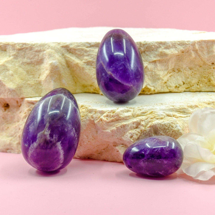 Gaiae Amethyst Yoni Egg • Spiritual Intuition • Third Eye Chakra 