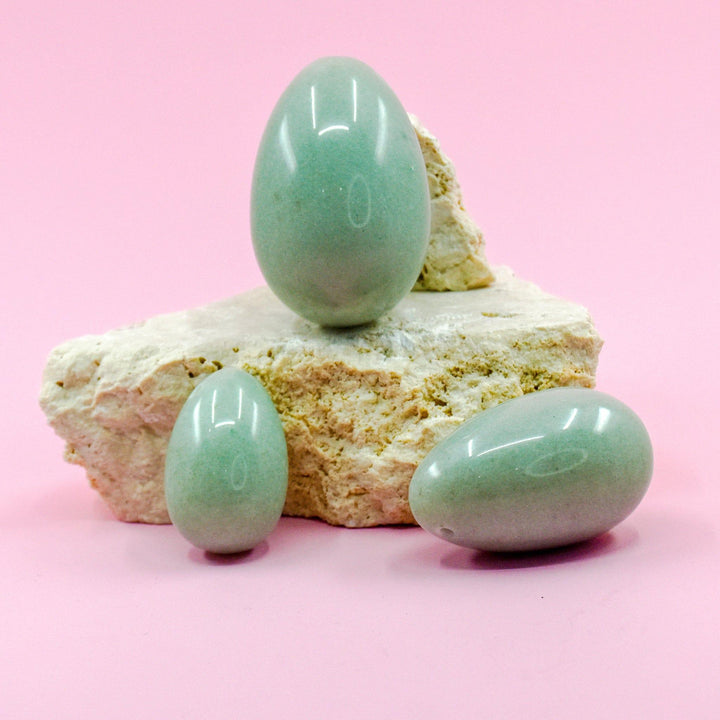 Gaiae Green Aventurine Yoni Egg • Manifesting Stone • Heart Chakra Healing • Emotional balance 