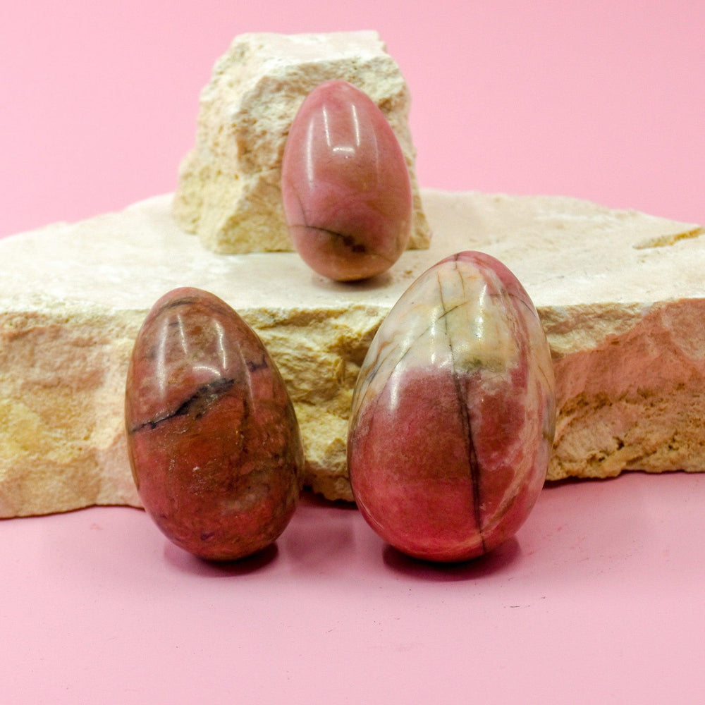 Gaiae Rhodonite Yoni Egg • Emotional Healing • forgiveness stone • trauma release 