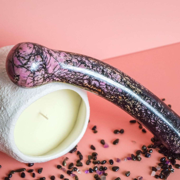 Hera Rhodonite Wand - Wands of Lust Co