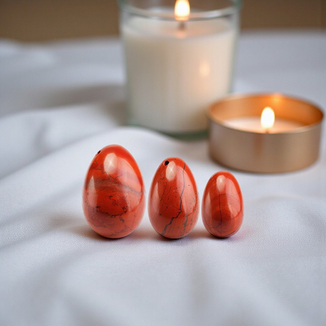 Red Jasper Yoni Eggs - Wands of Lust Co