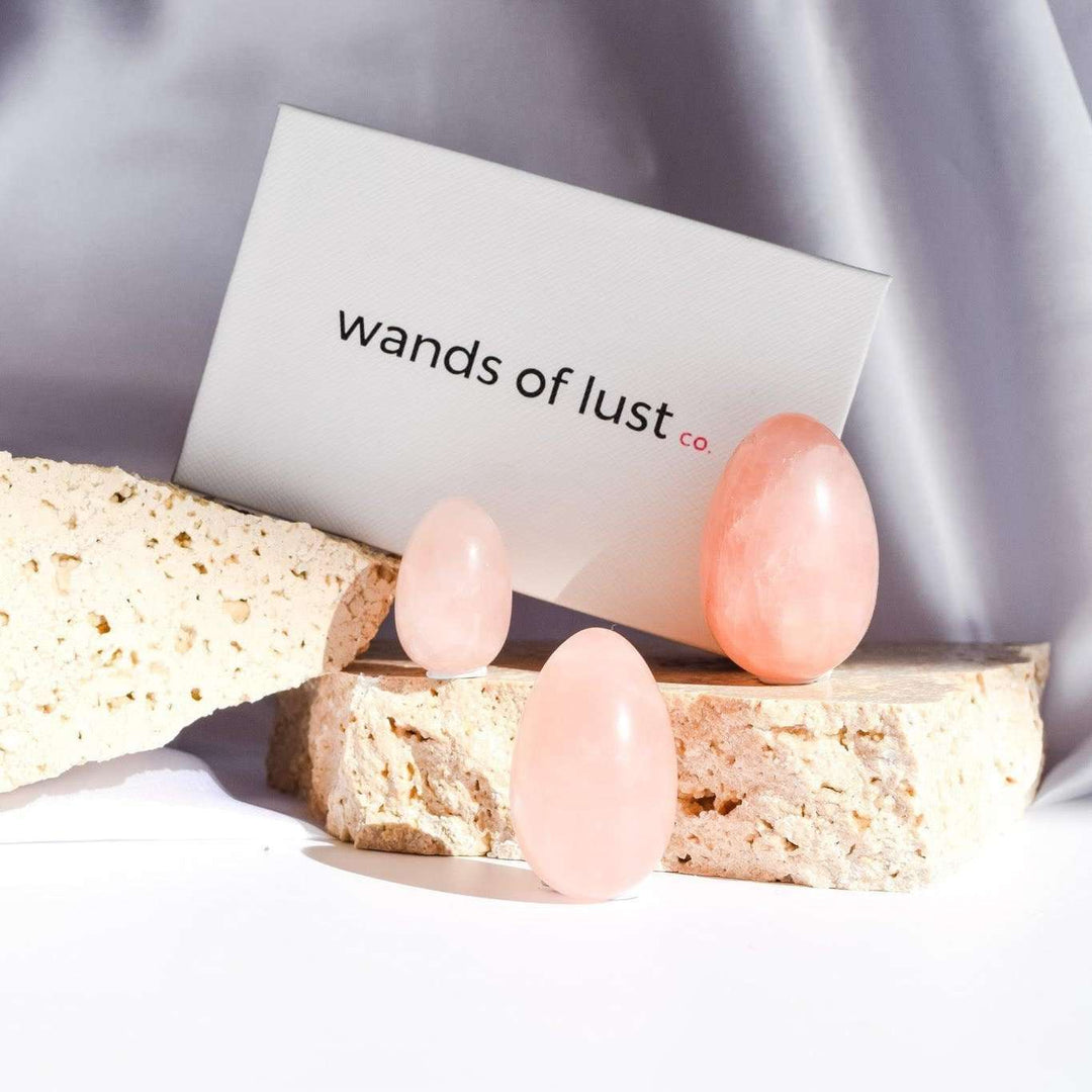 Rose Quartz Yoni Eggs - Wands of Lust Co