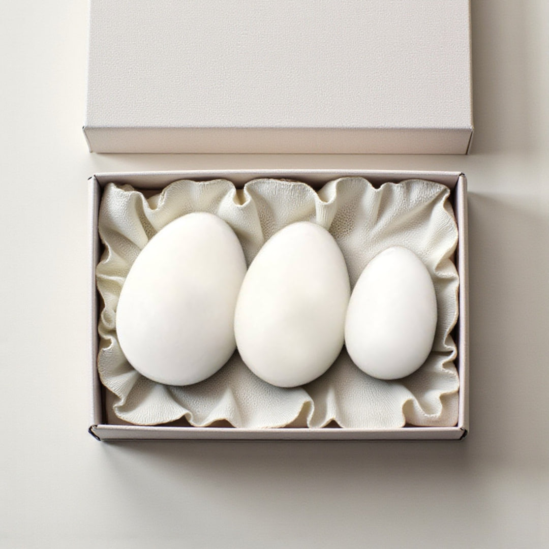 White Jade Yoni Eggs - Wands of Lust Co