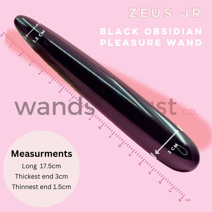 Zeus Jnr Black Obsidian Wand - Wands of Lust Co